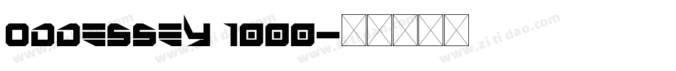 Oddessey 1000字体转换